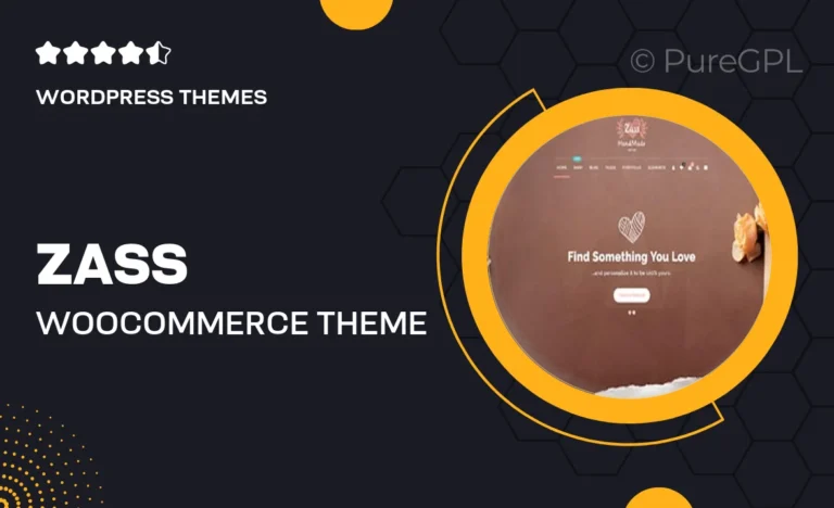 zass woocommerce theme for handmade artists and artisans