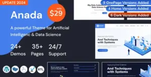 Anada – Artificial Intelligence & Data Science WordPress