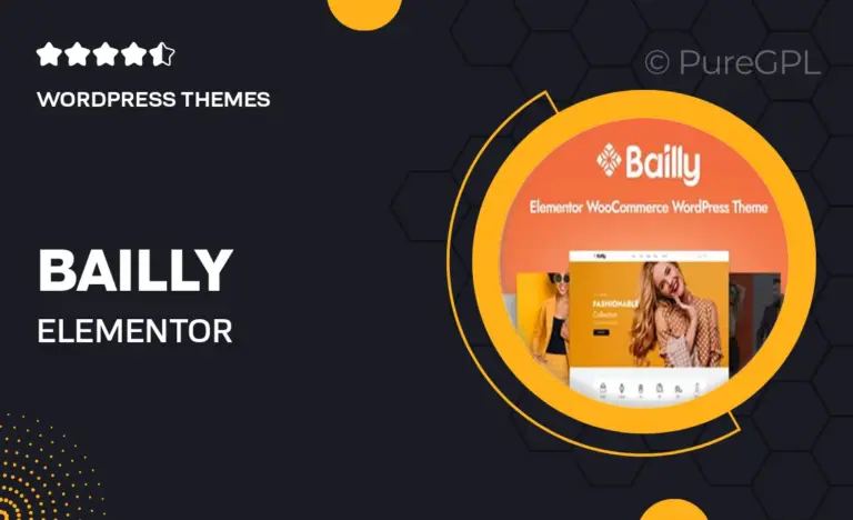 bailly elementor woocommerce wordpress theme