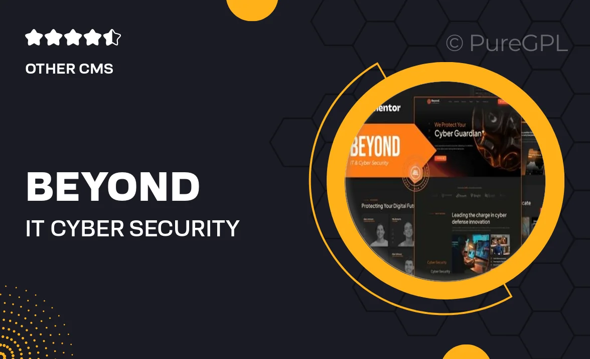 Beyond – IT & Cyber Security Elementor Template Kit