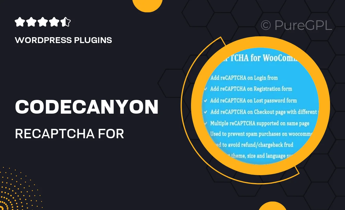 Codecanyon | reCAPTCHA for WooCommerce