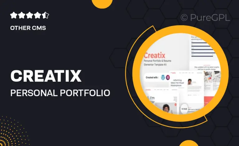 creatix personal portfolio resume elementor template kit