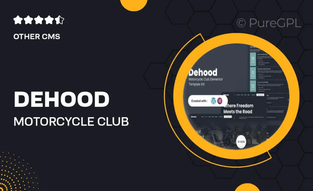 Dehood – Motorcycle Club Elementor Template Kit 25 Dehood – Motorcycle Club Elementor Template Kit