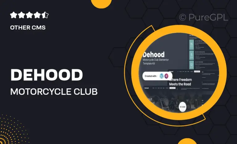 Dehood – Motorcycle Club Elementor Template Kit
