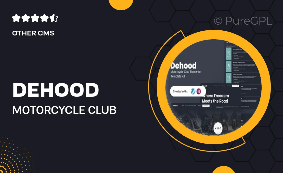 Dehood – Motorcycle Club Elementor Template Kit