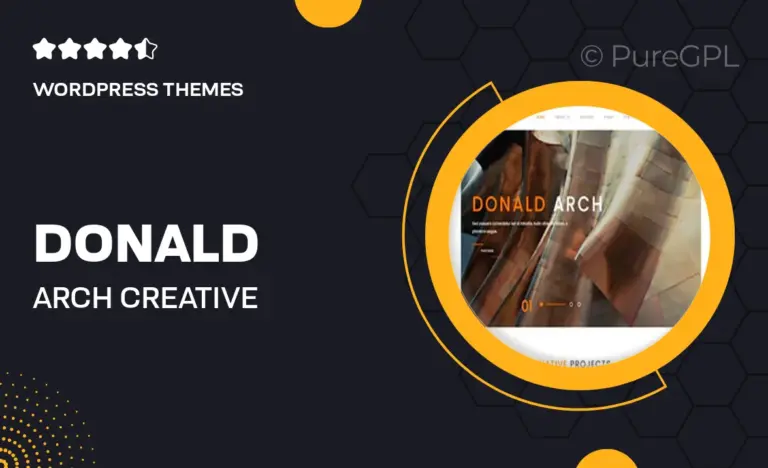 donald arch creative architecture wordpress theme