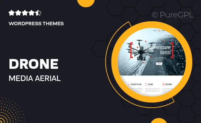 drone media aerial photography videography wordpress theme elementor