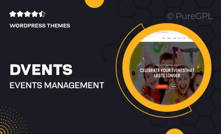 dvents events management companies and agencies wordpress theme