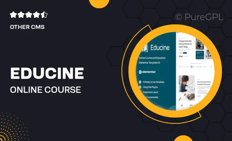 educine online course education elementor template kit