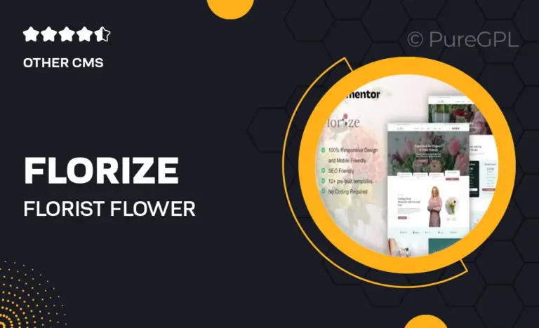 florize florist flower boutique elementor template kit
