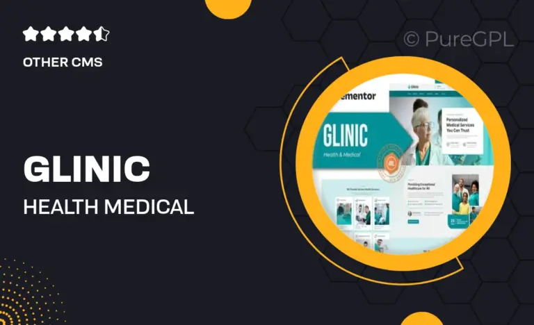 glinic health medical elementor template kit