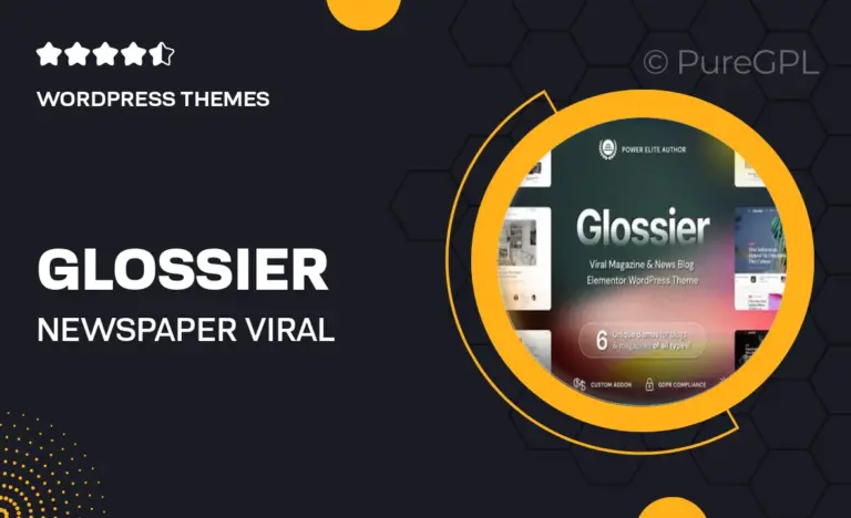 glossier newspaper viral magazine wordpress theme