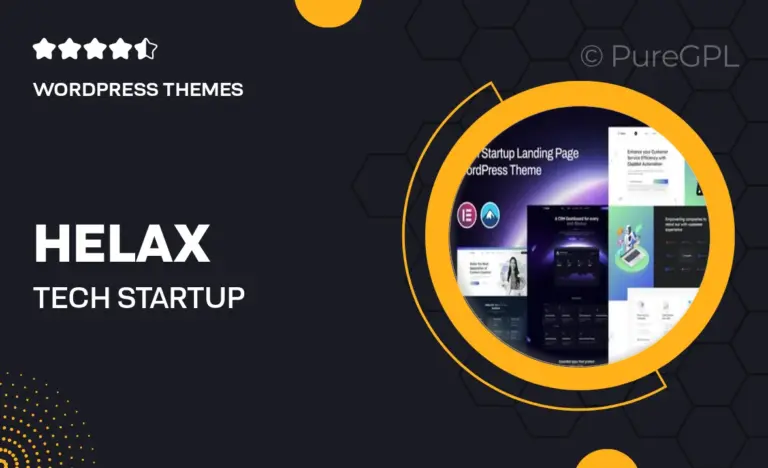helax tech startup wordpress theme