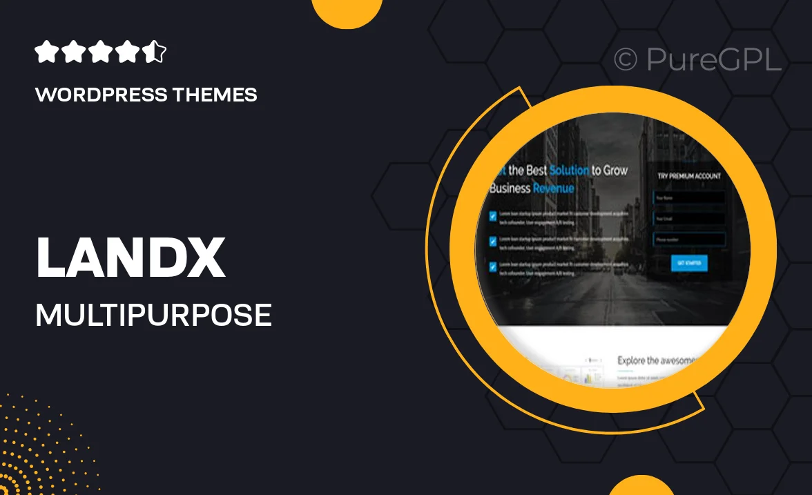 LandX Multipurpose WordPress Theme, Software Application Landing Pages Builder for Marketing Agency
