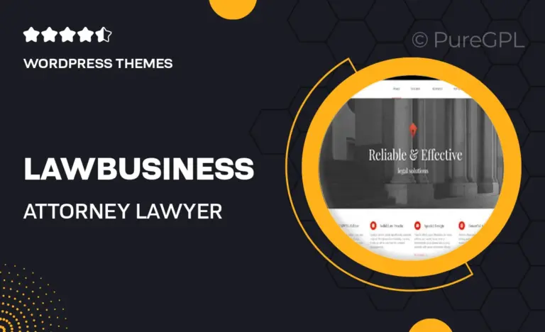 lawbusiness attorney lawyer wordpress theme