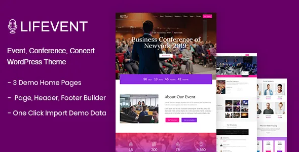 lifevent event conference wordpress theme 1