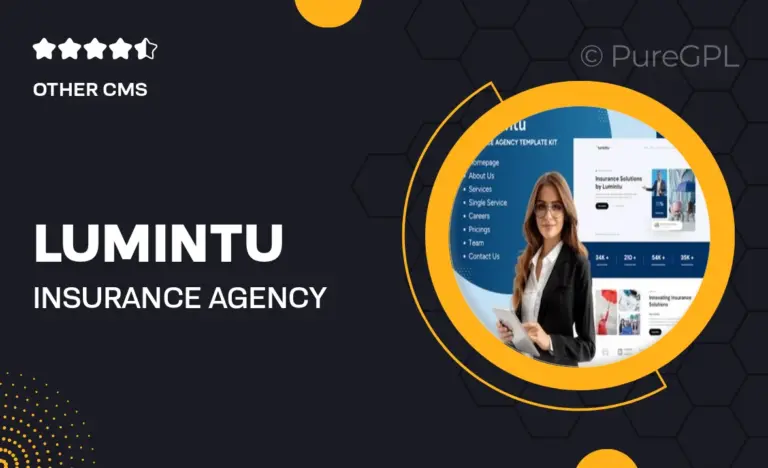 lumintu insurance agency elementor template kit