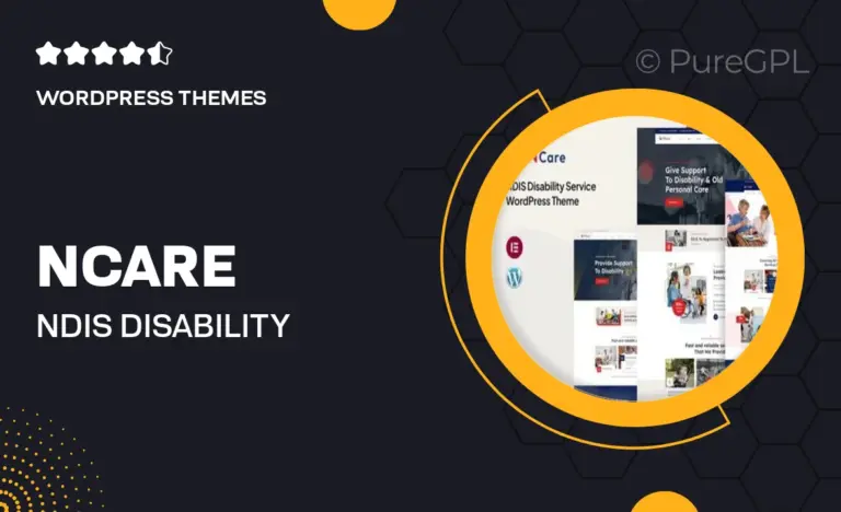 ncare ndis disability service wordpress theme