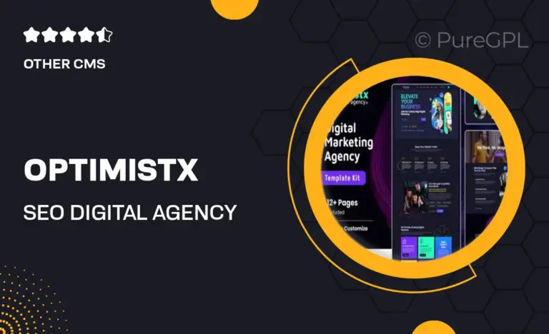 optimistx seo digital agency elementor template kit