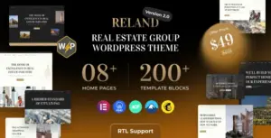 Reland – Real Estate Group WordPress Theme + RTL