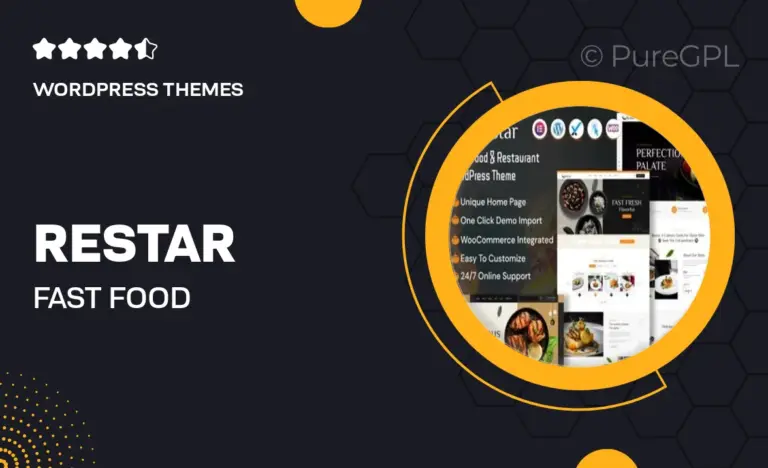 restar fast food restaurant wordpress theme