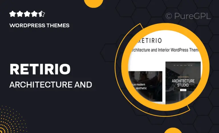retirio architecture and interior wordpress theme