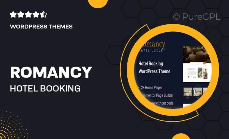 romancy hotel booking wordpress theme