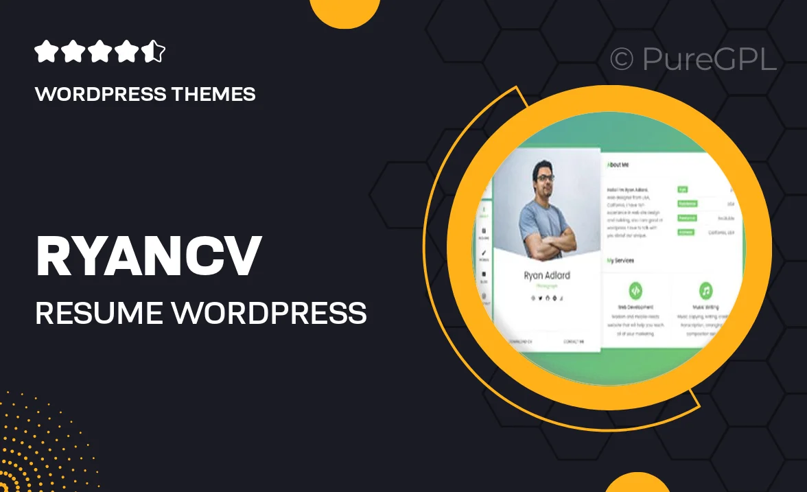 RyanCV – Resume WordPress Theme