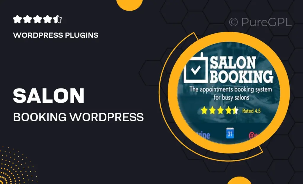 Salon Booking WordPress Plugin feature image