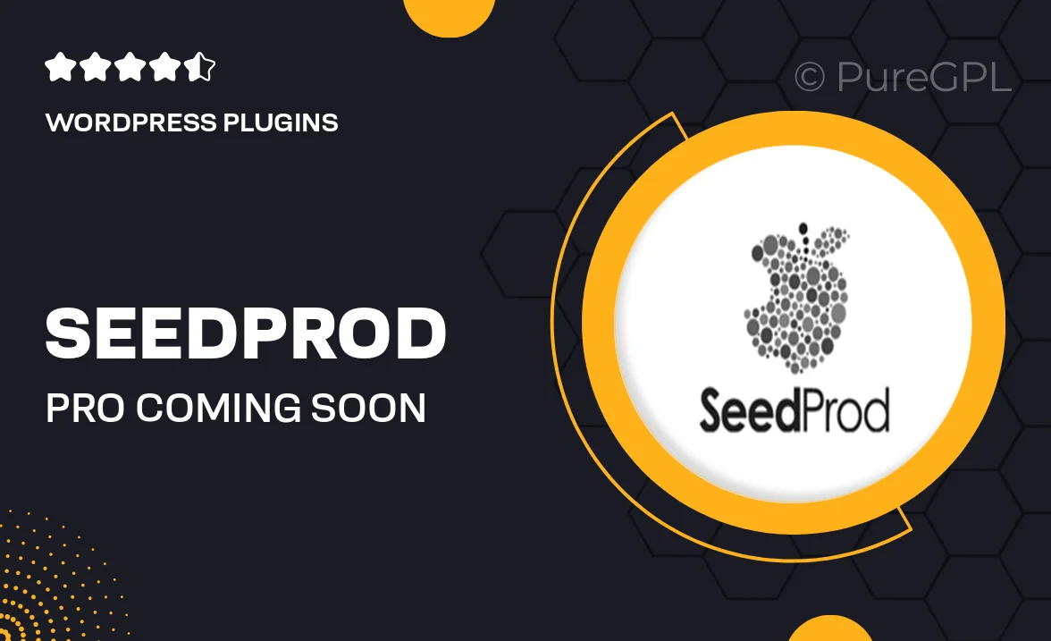 SeedProd Pro | Coming Soon Page Creator