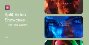 Split Video Showcase For Elementor