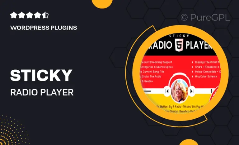 sticky radio player wordpress plugin full width shoutcast and icecast html5 player
