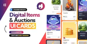 Struninn – Digital Items & Auctions – UI Cards For Elementor