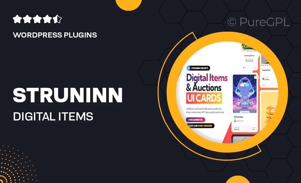 Struninn – Digital Items & Auctions – UI Cards For Elementor