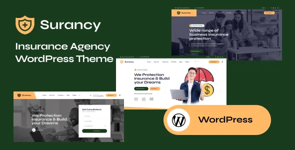 surancy insurance agency wordpress theme 1