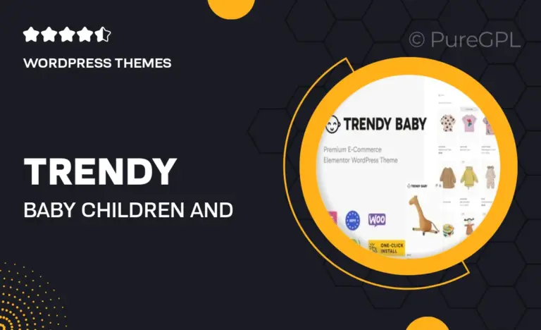 trendy baby children and kids store wordpress theme