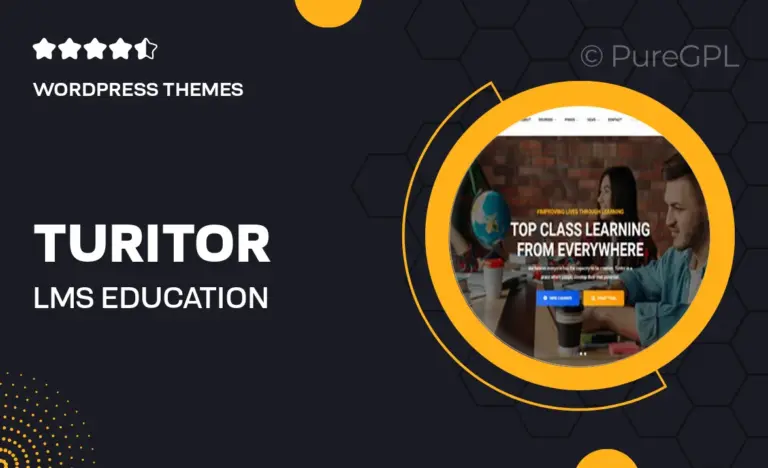 turitor lms education wordpress theme