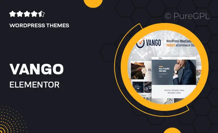 vango elementor woocommerce wordpress theme