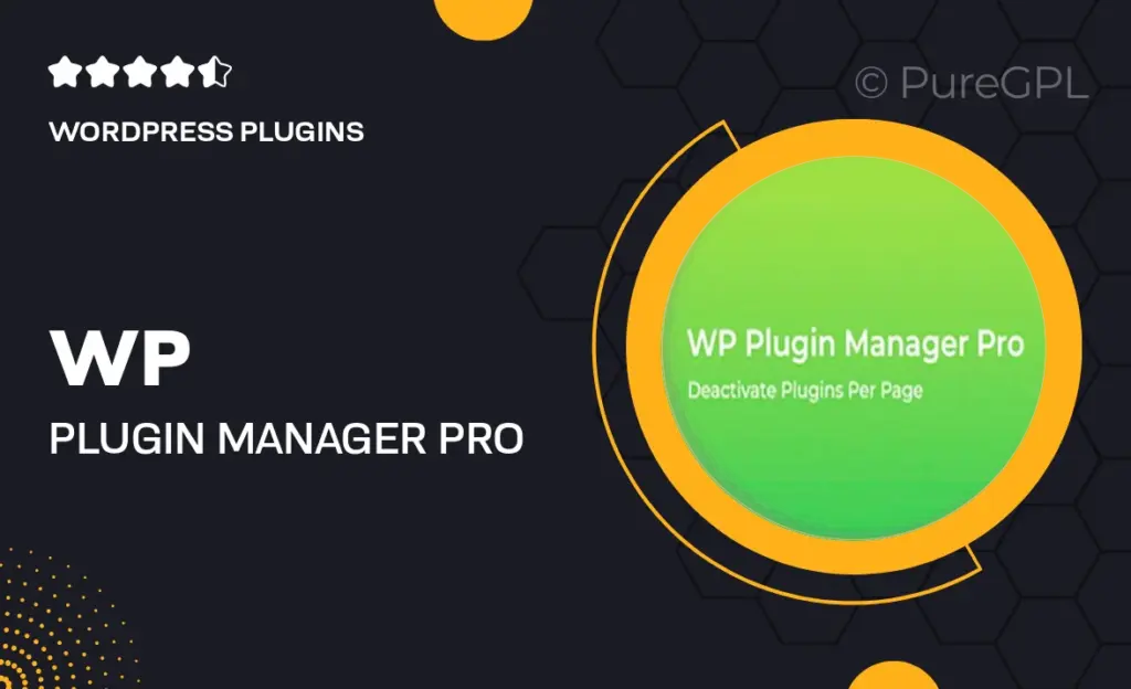 WP Plugin Manager Pro – Deactivate plugins per page feature image