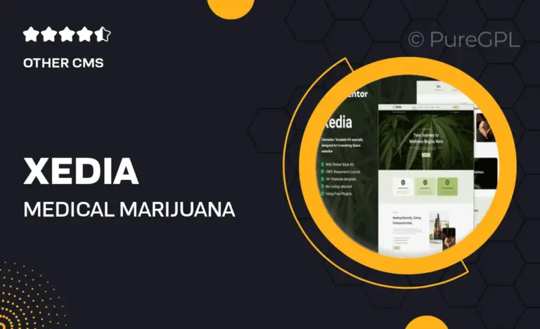 xedia medical marijuana elementor template kit