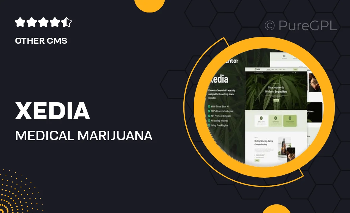 Xedia – Medical Marijuana Elementor Template Kit