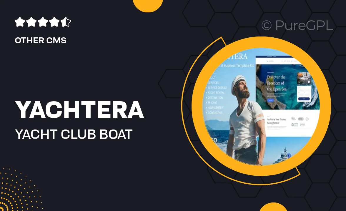 Yachtera – Yacht Club & Boat Rental Elementor Template Kit