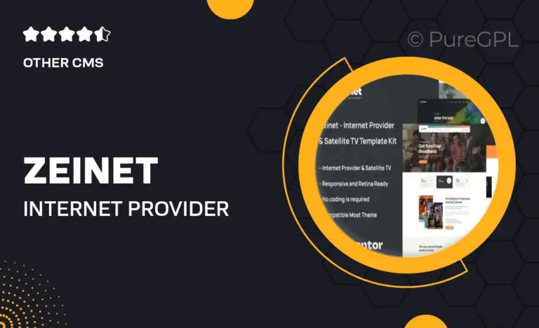 zeinet internet provider satellite tv elementor template kit