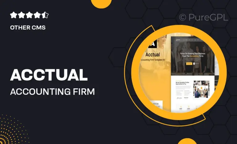 acctual accounting firm elementor template kit