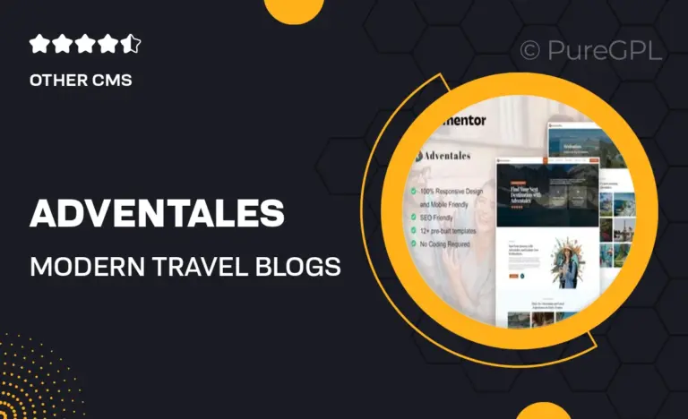 adventales modern travel blogs elementor template kit