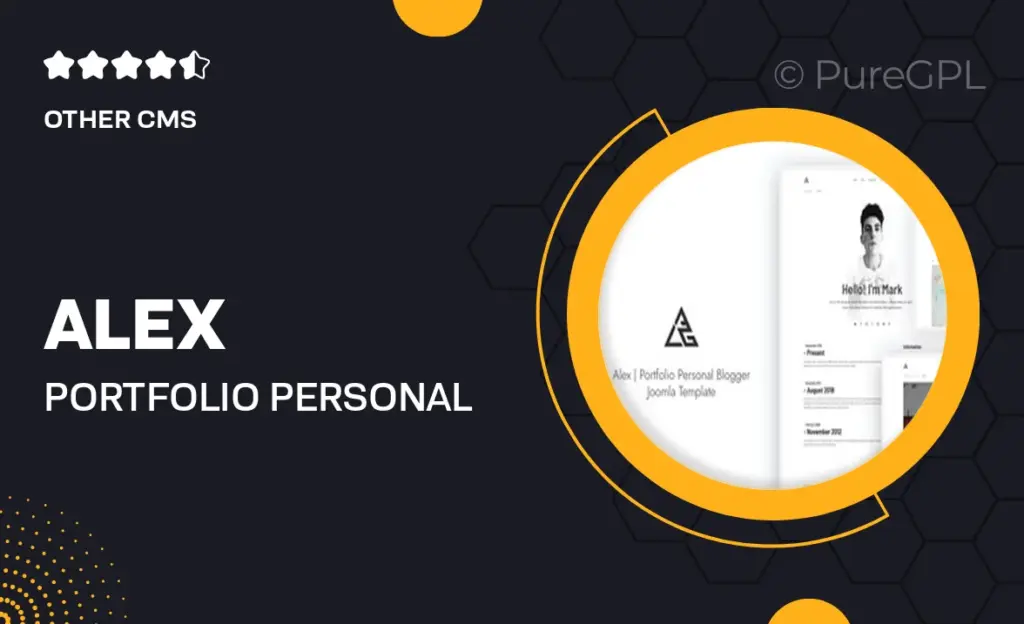 Alex – Portfolio Personal Blogger Joomla Template 5 Alex – Portfolio Personal Blogger Joomla Template