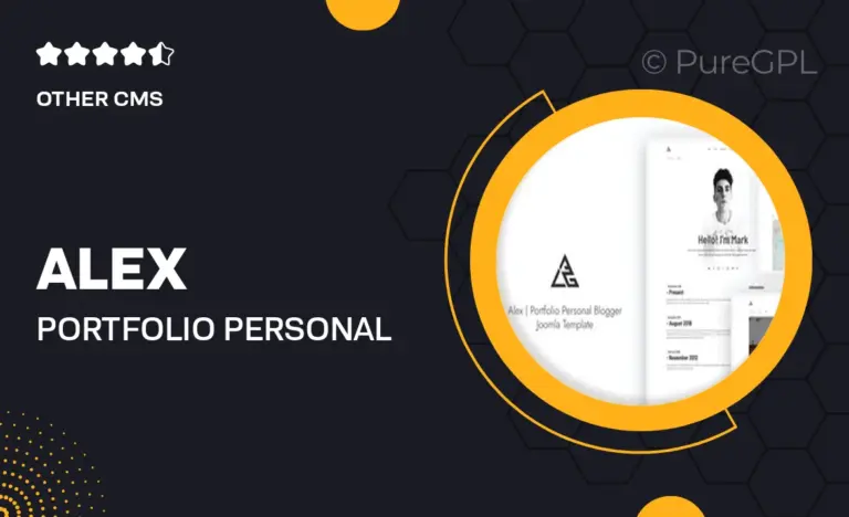 alex portfolio personal blogger joomla template