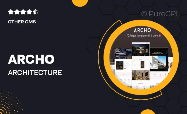 archo architecture interior elementor template kit