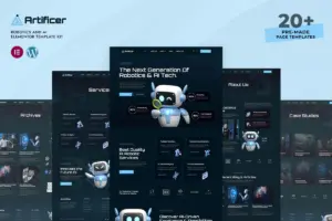 Artificer – Robotics & AI Elementor Pro Template Kit
