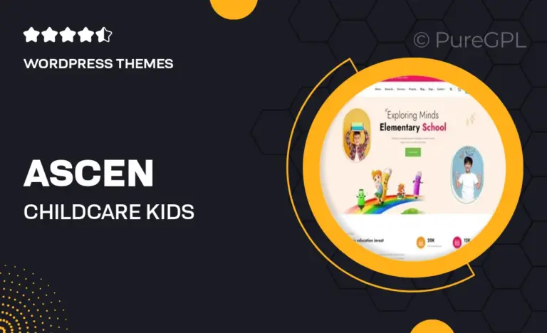 ascen childcare kids education wordpress theme